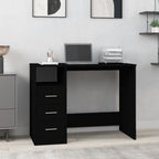Modern Wooden Home Office Computer Desk Table With 3 Storage Drawers Wood
