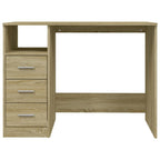 Modern Wooden Home Office Computer Desk Table With 3 Storage Drawers Wood