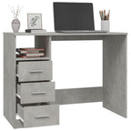 Modern Wooden Home Office Computer Desk Table With 3 Storage Drawers Wood