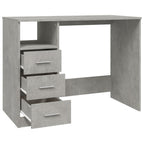 Modern Wooden Home Office Computer Desk Table With 3 Storage Drawers Wood