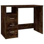 Modern Wooden Home Office Computer Desk Table With 3 Storage Drawers Wood