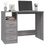 Modern Wooden Home Office Computer Desk Table With 3 Storage Drawers Wood