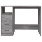 Modern Wooden Home Office Computer Desk Table With 3 Storage Drawers Wood