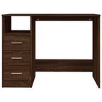 Modern Wooden Home Office Computer Desk Table With 3 Storage Drawers Wood