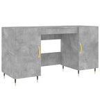 Modern Wooden Home Office Computer Desk Table With 2 Storage Cupboards