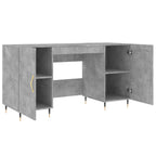 Modern Wooden Home Office Computer Desk Table With 2 Storage Cupboards