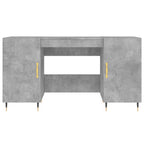 Modern Wooden Home Office Computer Desk Table With 2 Storage Cupboards