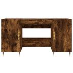 Modern Wooden Home Office Computer Desk Table With 2 Storage Cupboards