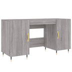 Modern Wooden Home Office Computer Desk Table With 2 Storage Cupboards