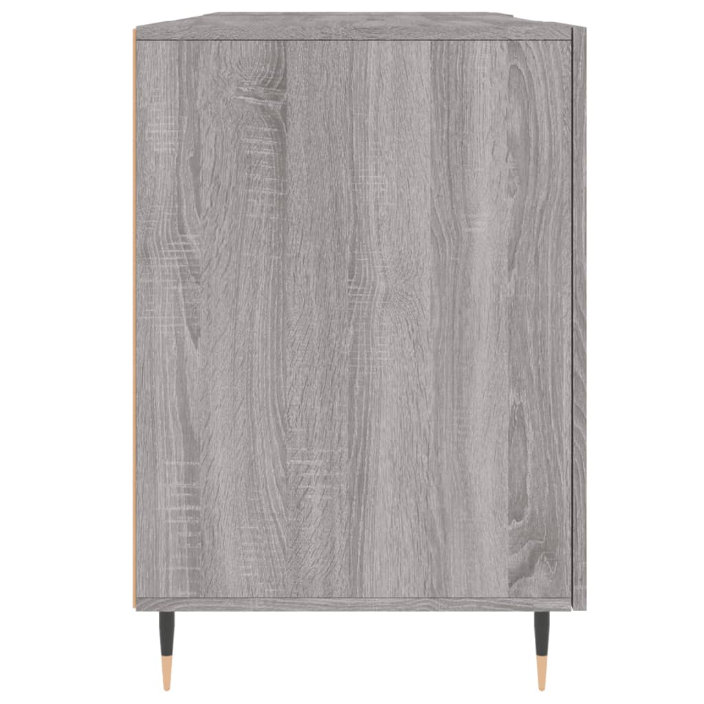 Modern Wooden Home Office Computer Desk Table With 2 Storage Cupboards