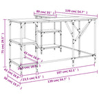 Industrial Wooden L-Shape Home Office Corner Computer Desk With Open Storage Shelves