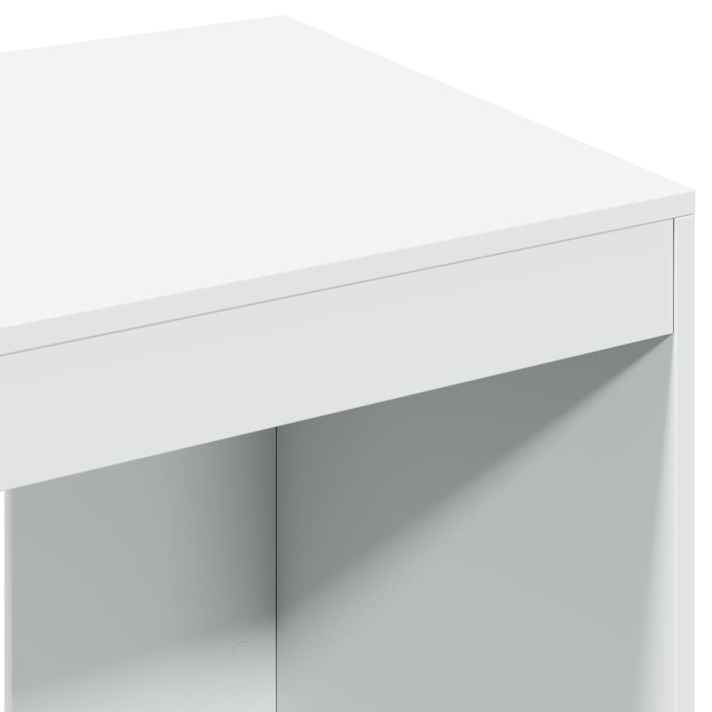 Modern Wooden Home Office Computer Desk Table With Open Storage Shelves Wood