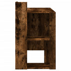 Modern Wooden Home Office Computer Desk Table With Open Storage Shelves Wood