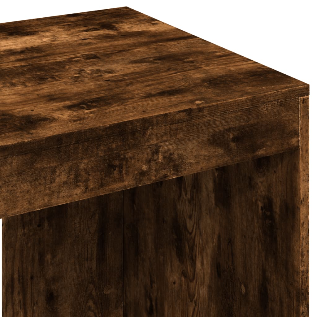 Modern Wooden Home Office Computer Desk Table With Open Storage Shelves Wood