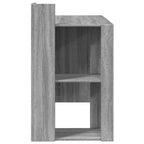 Modern Wooden Home Office Computer Desk Table With Open Storage Shelves Wood