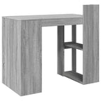 Modern Wooden Home Office Computer Desk Table With Open Storage Shelves Wood