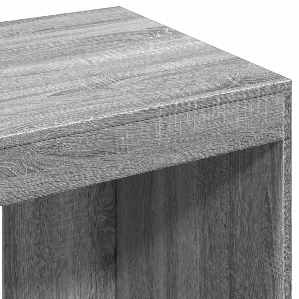 Modern Wooden Home Office Computer Desk Table With Open Storage Shelves Wood