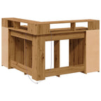 Modern Wooden Home Office Gaming Corner Computer Desk With LED Lights Storage