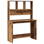 Modern Wooden Office Gaming Computer Desk Table With Open Storage Shelves