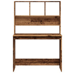 Modern Wooden Office Gaming Computer Desk Table With Open Storage Shelves