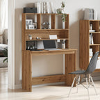 Modern Wooden Office Gaming Computer Desk Table With Open Storage Shelves