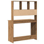 Modern Wooden Office Gaming Computer Desk Table With Open Storage Shelves
