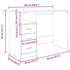 Modern Wooden Home Office Computer Desk Table With 3 Storage Drawers Wood