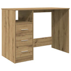 Modern Wooden Home Office Computer Desk Table With 3 Storage Drawers Wood