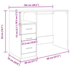 Modern Wooden Home Office Computer Desk Table With 3 Storage Drawers Wood