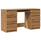 Modern Wooden Home Office Computer Desk Table With 6 Storage Drawers