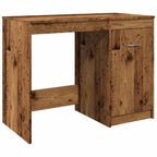 Modern Wooden Home Office Computer Desk Table With Storage Cupboard Wood