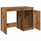 Modern Wooden Home Office Computer Desk Table With Storage Cupboard Wood