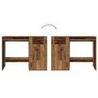 Modern Wooden Home Office Computer Desk Table With Storage Compartment & Drawer