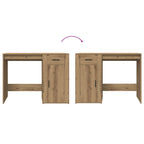 Modern Wooden Home Office Computer Desk Table With Storage Compartment & Drawer