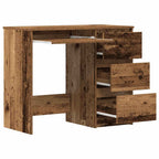 Modern Wooden Home Office Computer Desk Table With 3 Storage Drawers