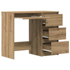 Modern Wooden Home Office Computer Desk Table With 3 Storage Drawers