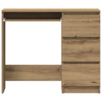 Modern Wooden Home Office Computer Desk Table With 3 Storage Drawers