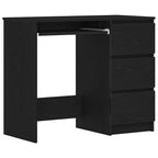 Modern Wooden Home Office Computer Desk Table With 3 Storage Drawers
