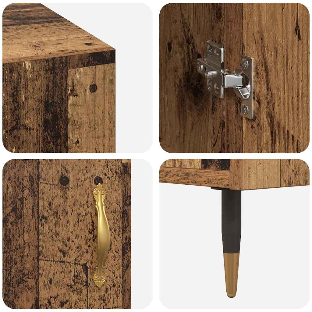 Modern Wooden Home Office Computer Desk Table With 2 Storage Cupboards