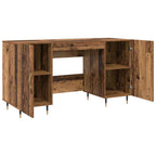 Modern Wooden Home Office Computer Desk Table With 2 Storage Cupboards