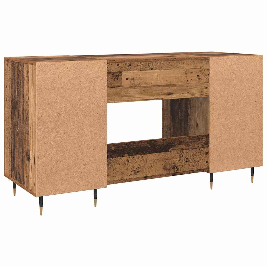 Modern Wooden Home Office Computer Desk Table With 2 Storage Cupboards