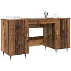 Modern Wooden Home Office Computer Desk Table With 2 Storage Cupboards