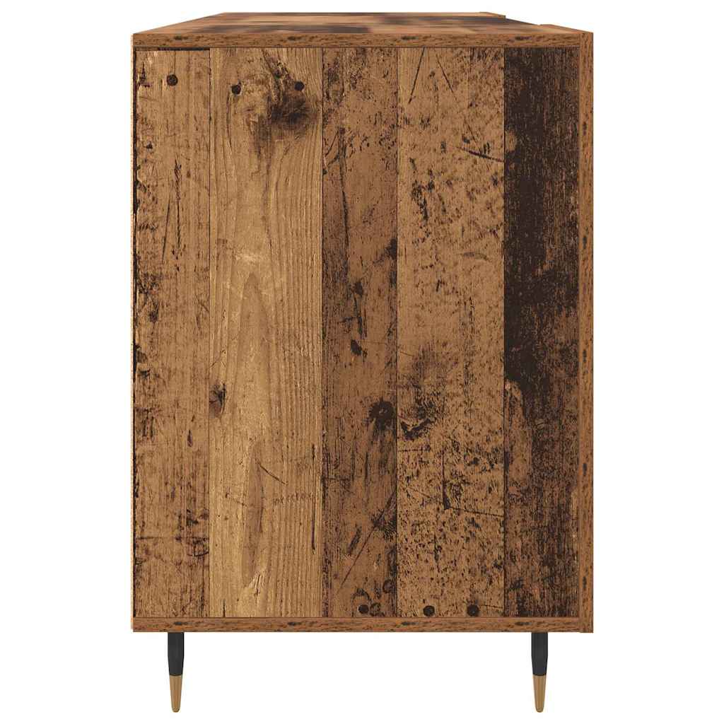 Modern Wooden Home Office Computer Desk Table With 2 Storage Cupboards