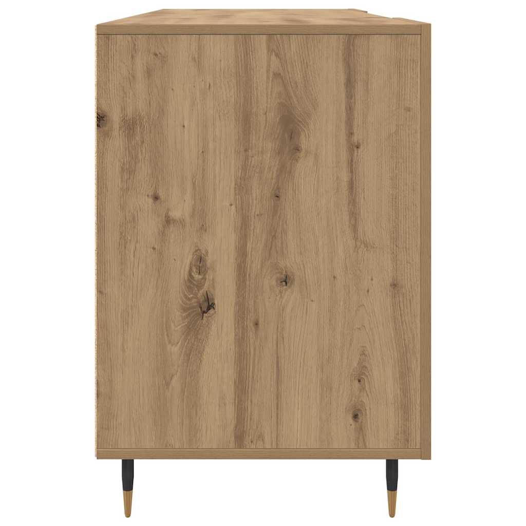 Modern Wooden Home Office Computer Desk Table With 2 Storage Cupboards