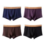 Modal Ultra-soft Solid Mid-waist Men's Boxer Briefs