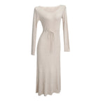 Acetate Cashmere Wool Soft, Draping Knit Dress
