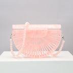 Round Acrylic Cross Body Bag Summer Mini Girls Lady Handbags