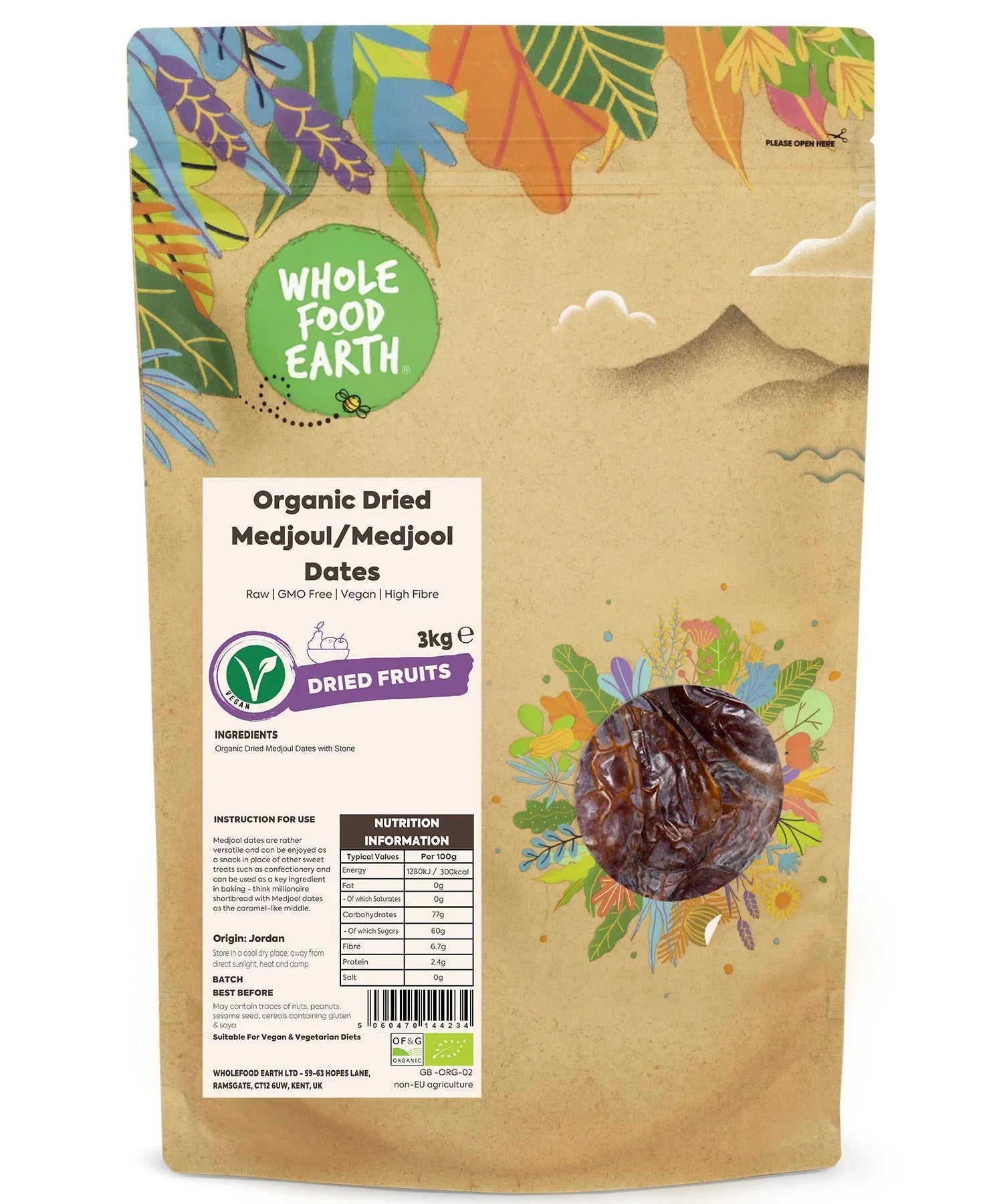 Organic Dried Medjoul/Medjool Dates