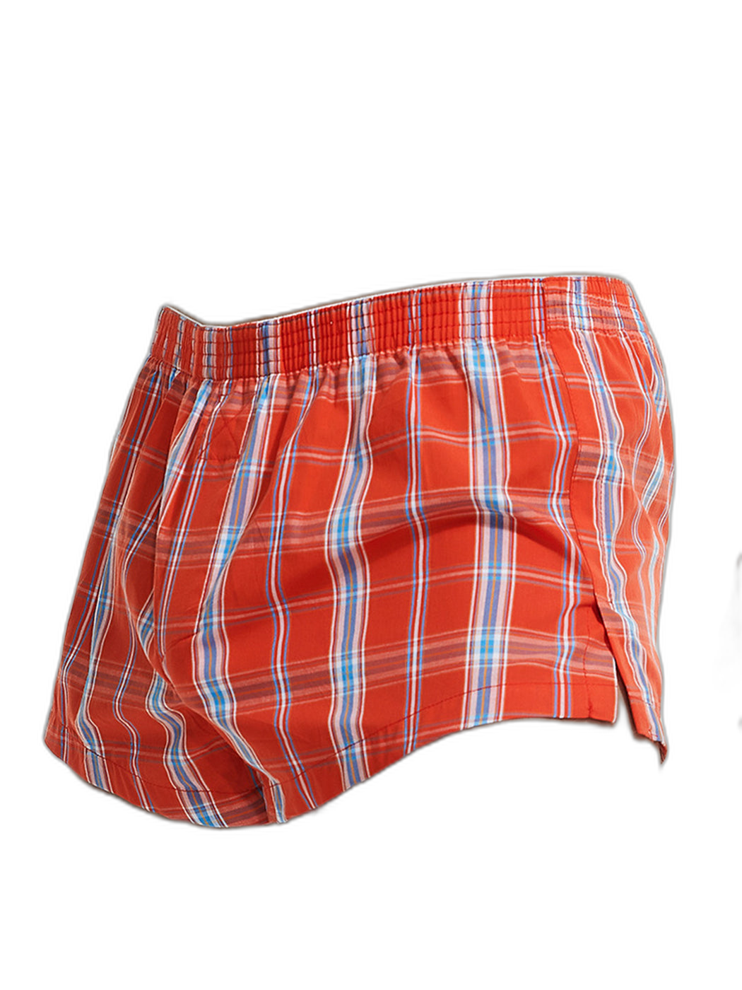 Men’s Vent Classic Plaid Cotton Boxers With Fly