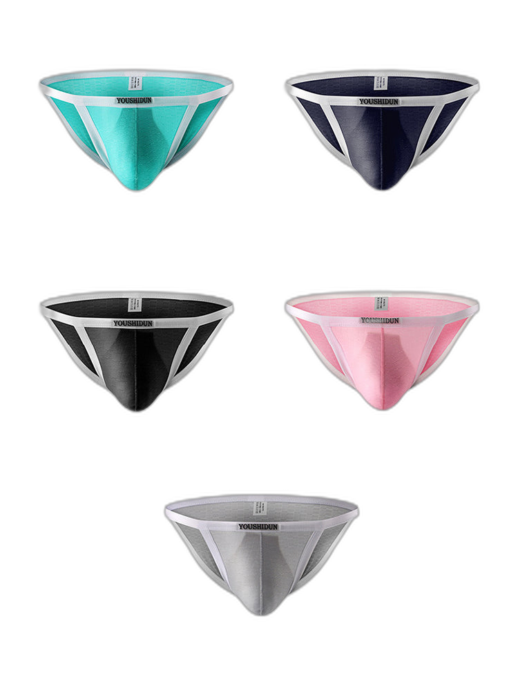 3-pack Men's Low Waist Sexy Narrow Hem Breathable Briefs